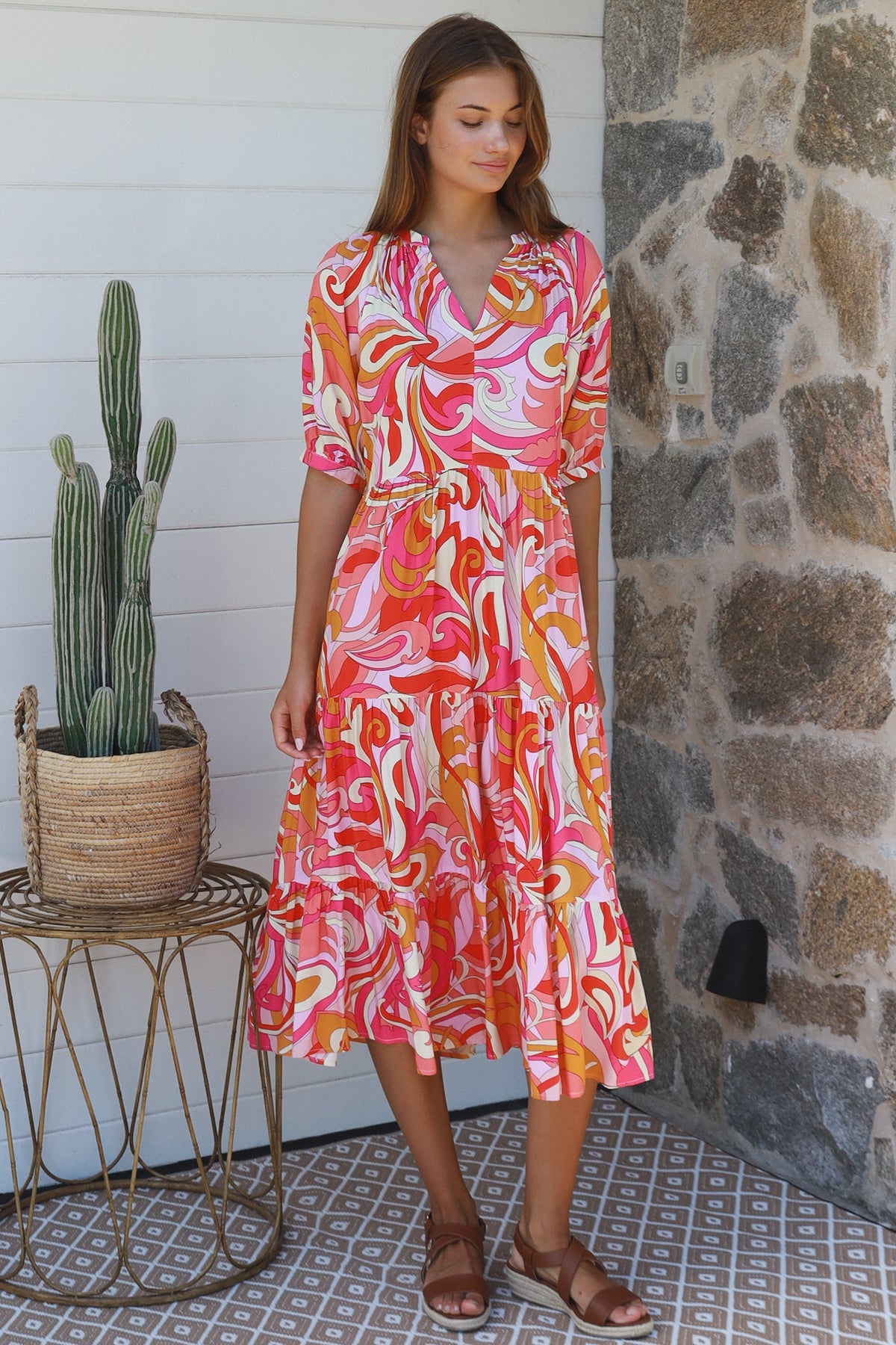 Emilia Pink Maxi Dress