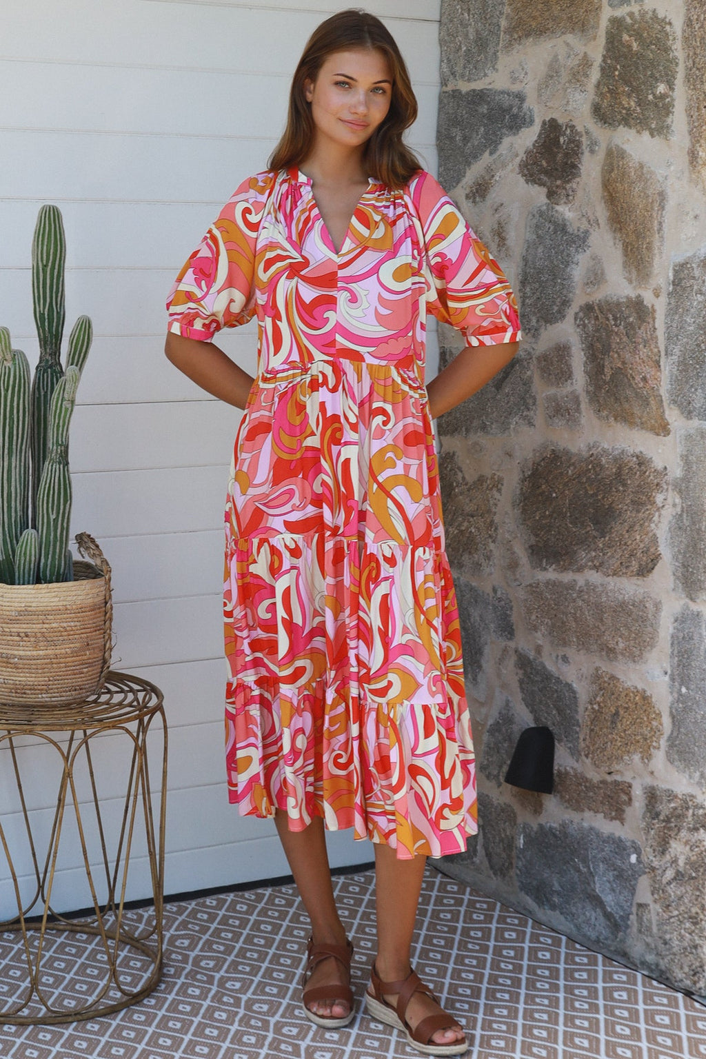 Emilia Pink Maxi Dress