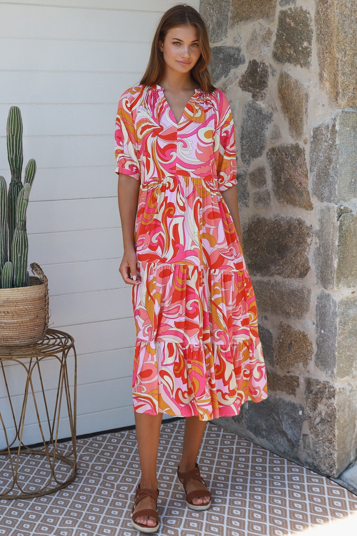 Emilia Pink Maxi Dress