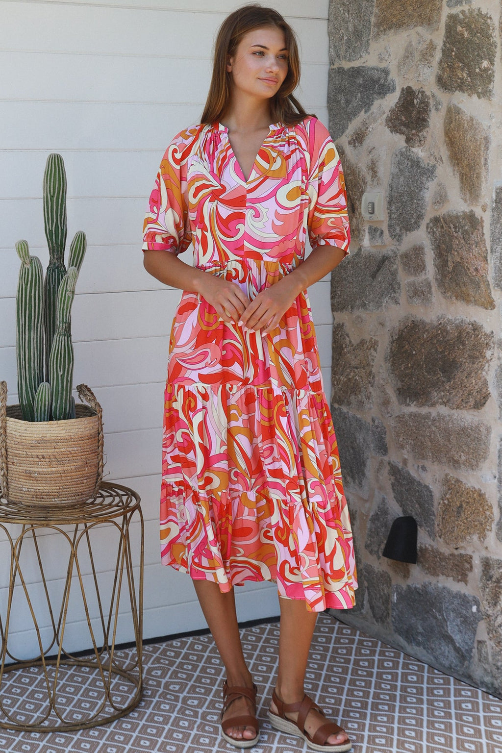 Emilia Pink Maxi Dress