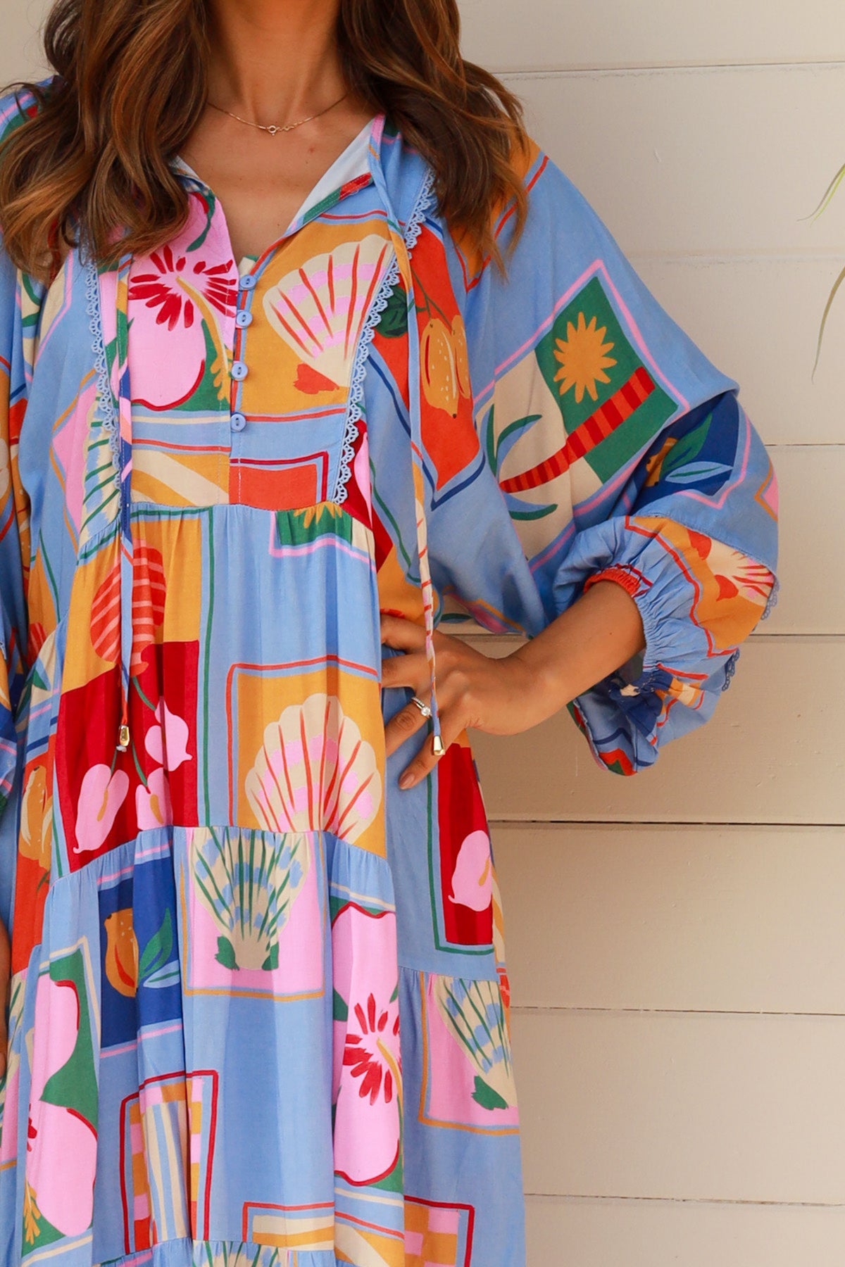 Beatrice Blue Maxi Dress