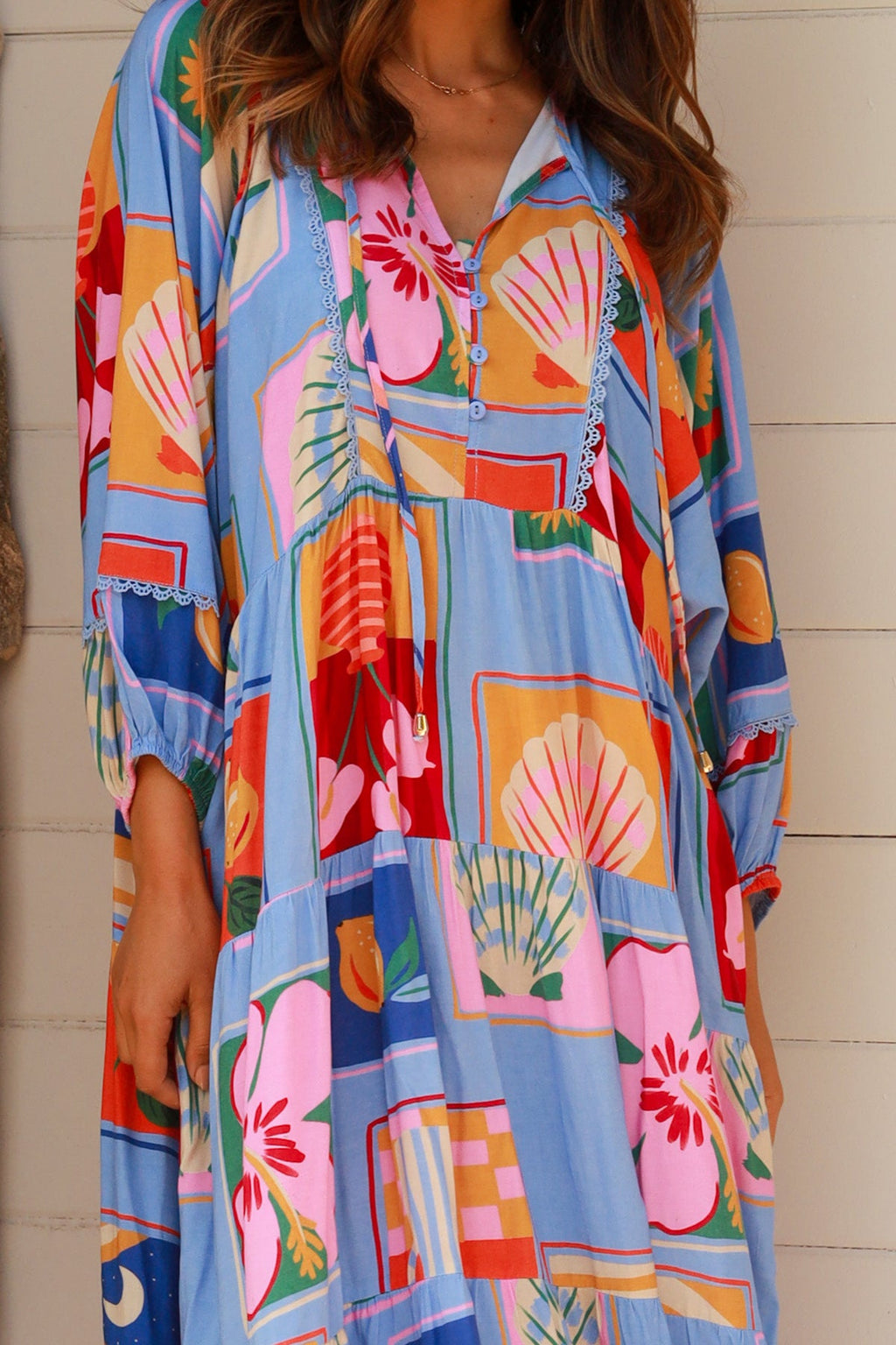 Beatrice Blue Maxi Dress