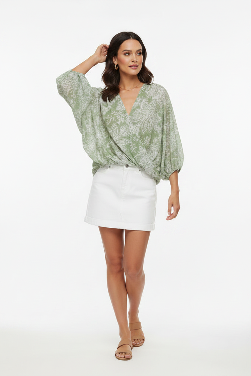 Flora Elegance Blouse - Zena Pose 4 Final