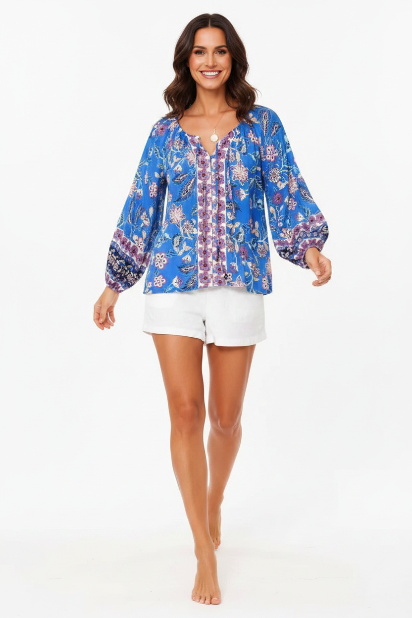 Hana Fleur Blouse - Zena Pose 5