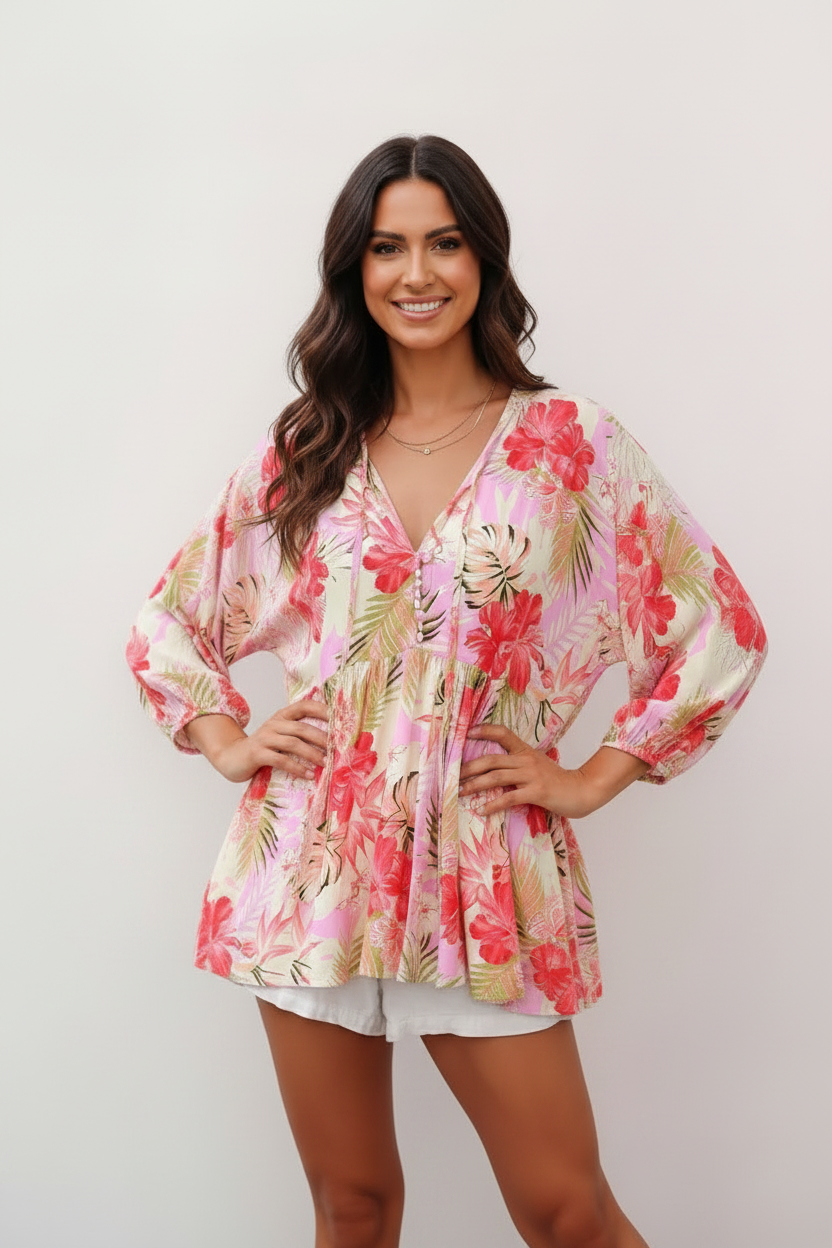 The Posie Pop Top - Lisa Front Confident