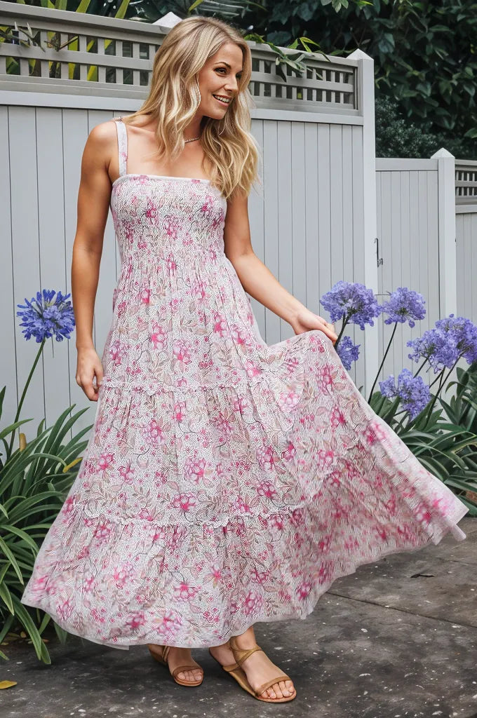 Boholane Blush Pink Slip Maxi